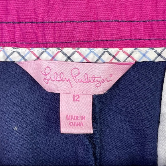 Lilly Pulitzer Palm Beach Fit Capri Pants Women’s 12 Navy Blue Straight Mid-Rise - Picture 6 of 13